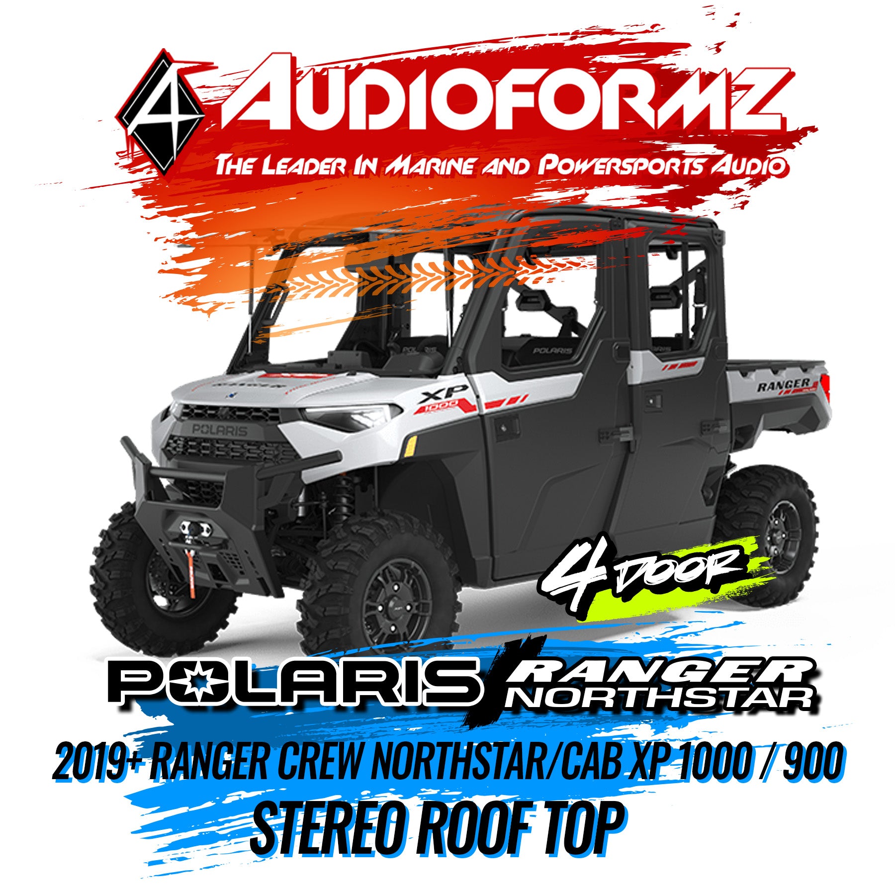2019+ Polaris Ranger Crew Northstar/Cab XP 1000 / 900 Stereo Tops (4-D
