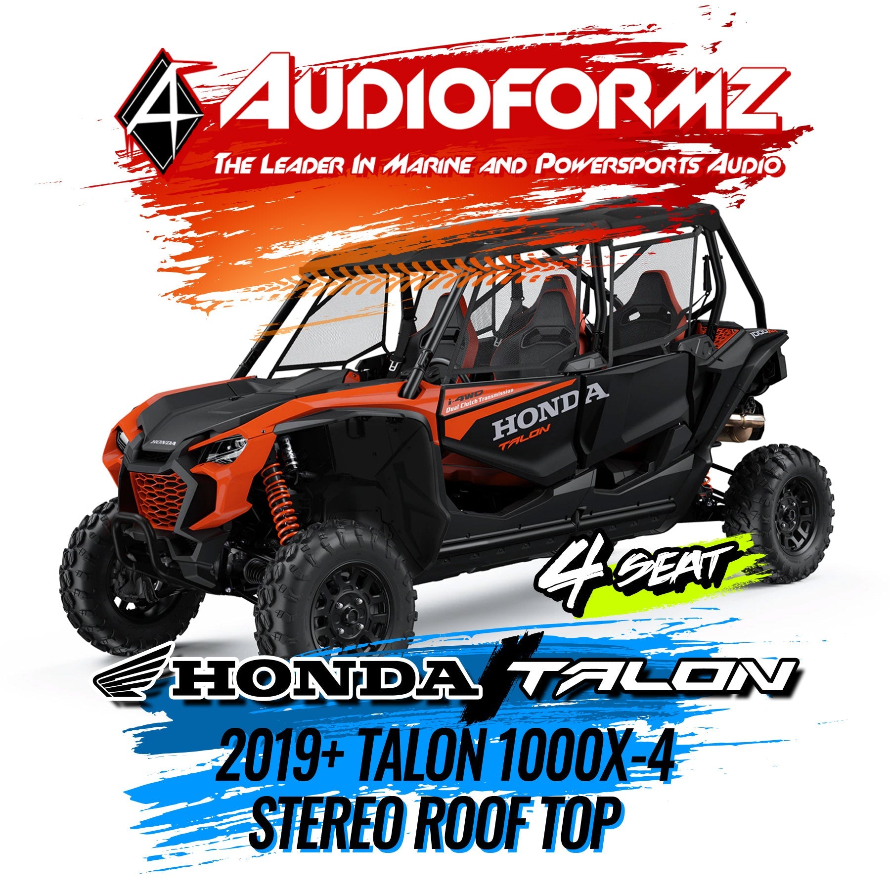 SI Racing Rear View Mirrors For Honda Talon 1000R / 1000X / 1000X-4 (2019+) | Side & Center Set For Roll Bars