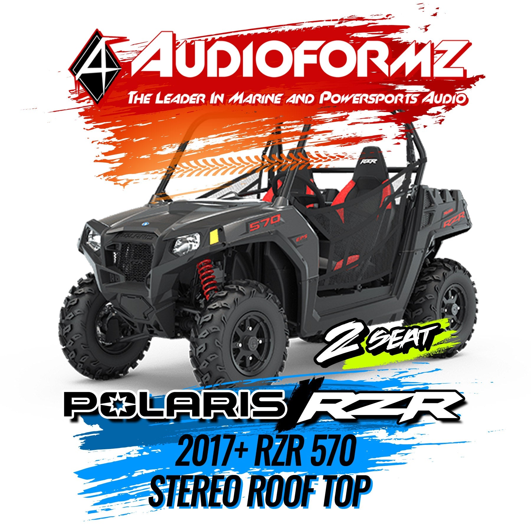 2017+ Polaris RZR 570 Stereo Tops (2-Seat) – AudioFormz
